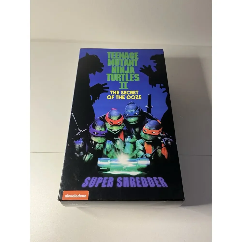 NECA Teenage Mutant Ninja Turtles II Secret of the Ooze SUPER SHREDDER NIB Open